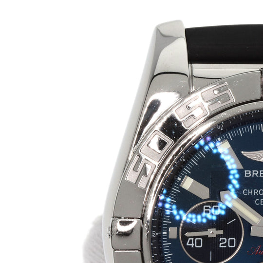 BREITLING Watches Mechanical Automatic AB0110 Stainless Steel Silver Chrono mat 44 blue dial