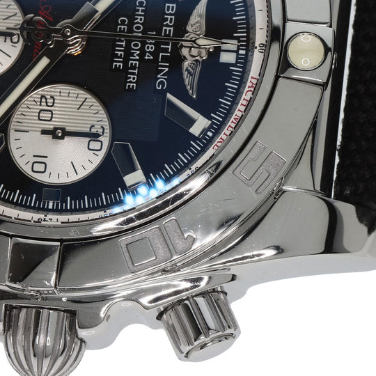 BREITLING Watches AB0110 Stainless Steel, Canvas Silver Chrono mat 44 mens Used Authentic