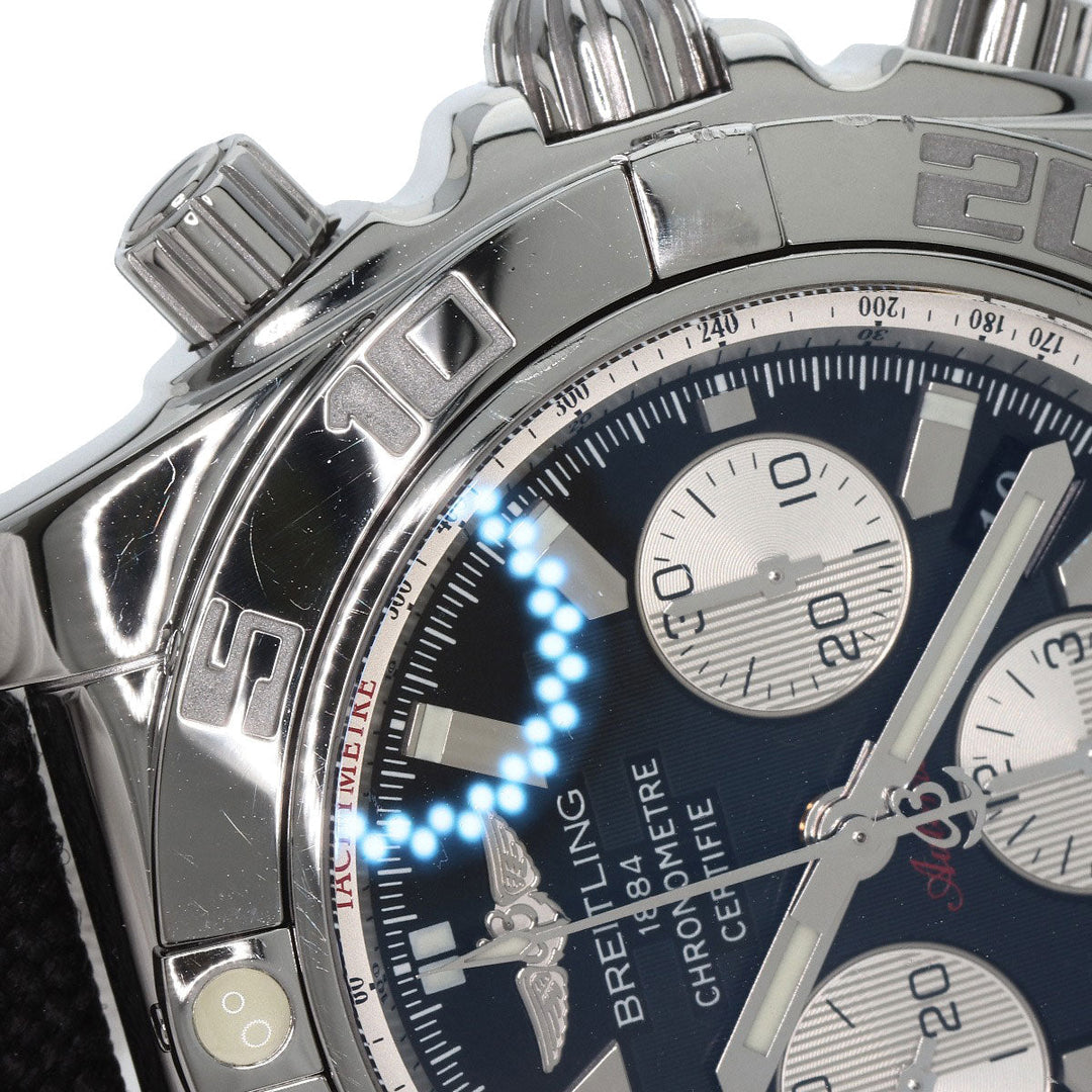 BREITLING Watches AB0110 Stainless Steel, Canvas Silver Chrono mat 44 mens Used Authentic
