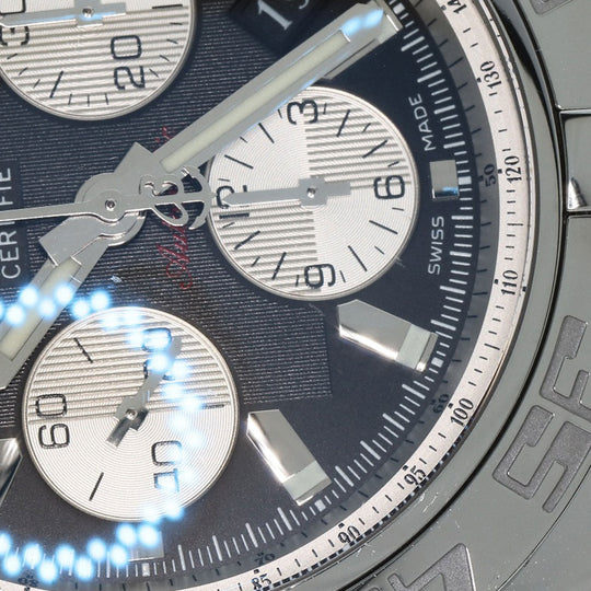 BREITLING Watches AB0110 Stainless Steel, Canvas Silver Chrono mat 44 mens Used Authentic