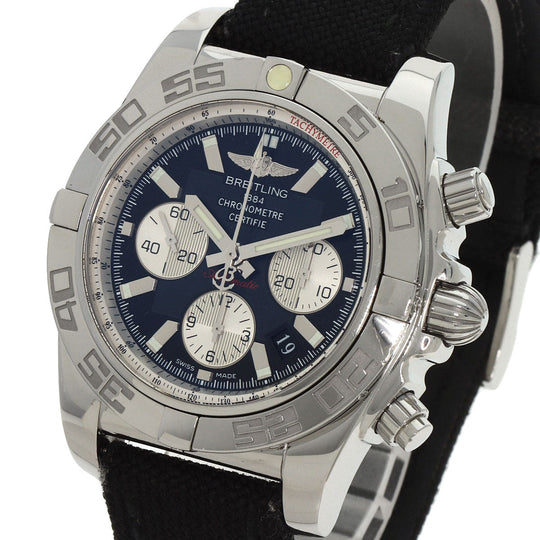 BREITLING Watches AB0110 Stainless Steel, Canvas Silver Chrono mat 44 mens Used Authentic
