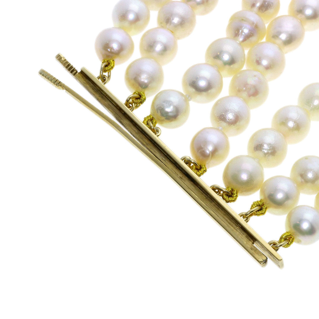 MIKIMOTO bracelet 18K Yellow Gold white Akoya pearl Pearl