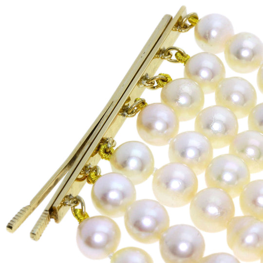 MIKIMOTO bracelet 18K Yellow Gold white Akoya pearl Pearl