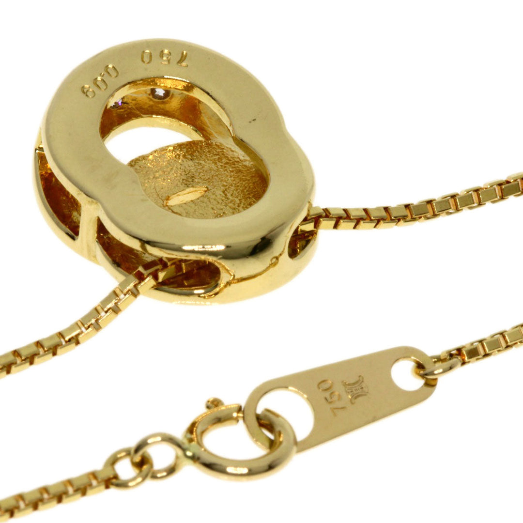 CELINE Necklace 18K Yellow Gold gold diamond Women Used Authentic