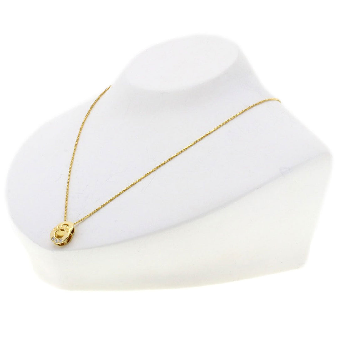 CELINE Necklace 18K Yellow Gold gold diamond Women Used Authentic