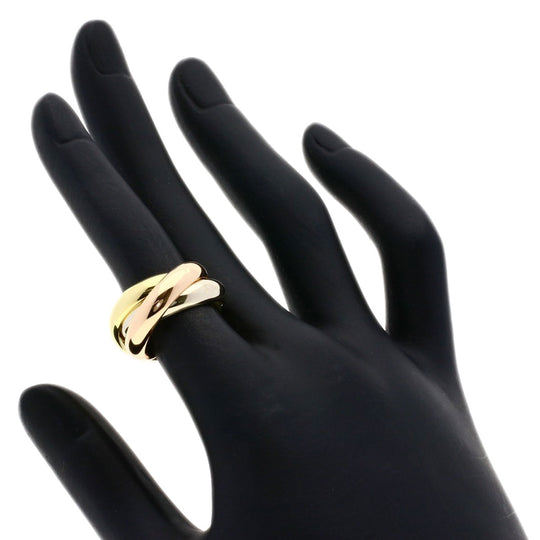 CARTIER Ring K18YG , K18WG , K18PG gold Trinity #48 Women Used Authentic