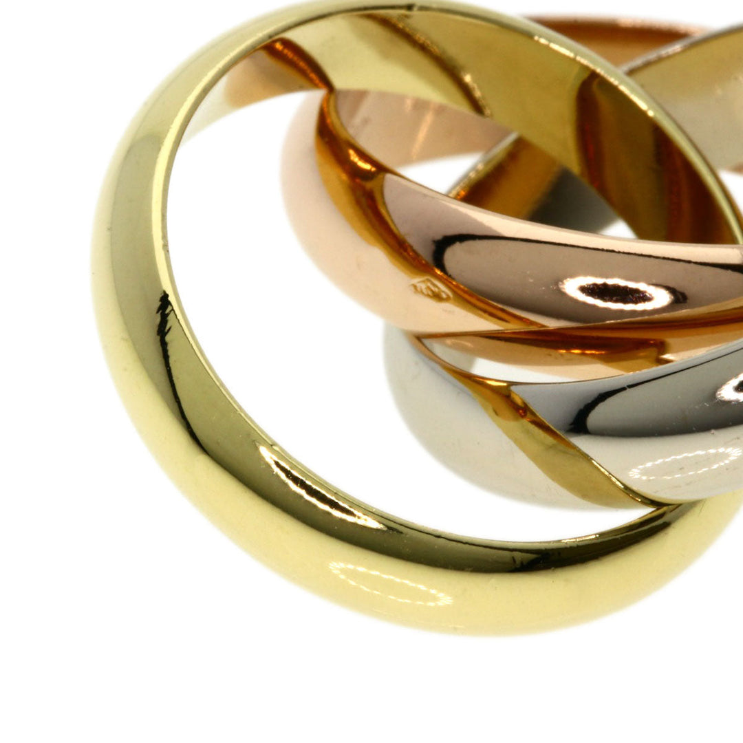 CARTIER Ring K18YG , K18WG , K18PG gold Trinity #48 Women Used Authentic