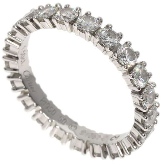 CARTIER Ring PT950 Silver Destiny #50 Diamond Women Used Authentic
