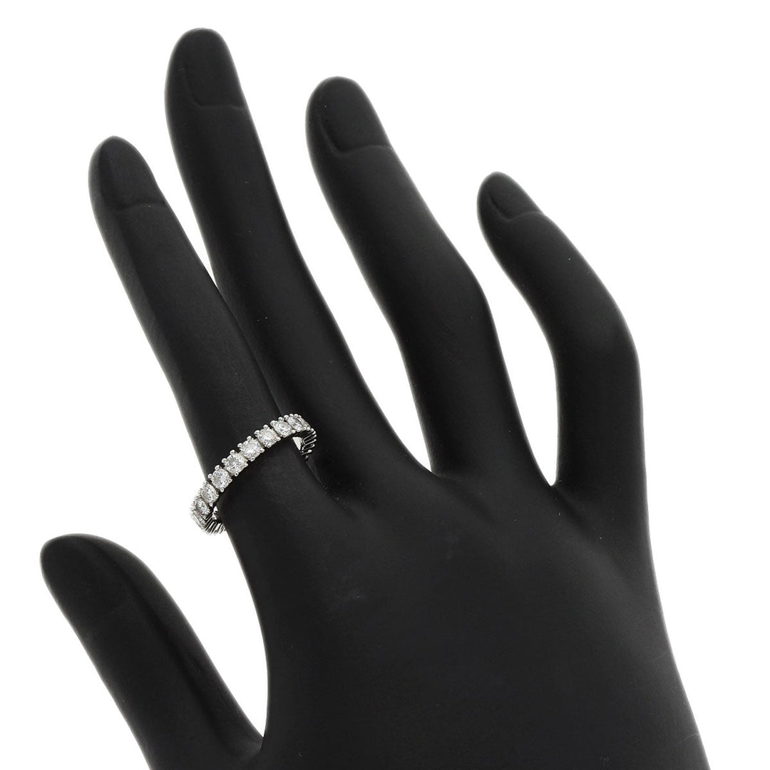 CARTIER Ring PT950 Silver Destiny #50 Diamond Women Used Authentic