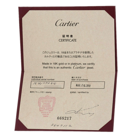 CARTIER Ring PT950 Silver Destiny #50 Diamond Women Used Authentic