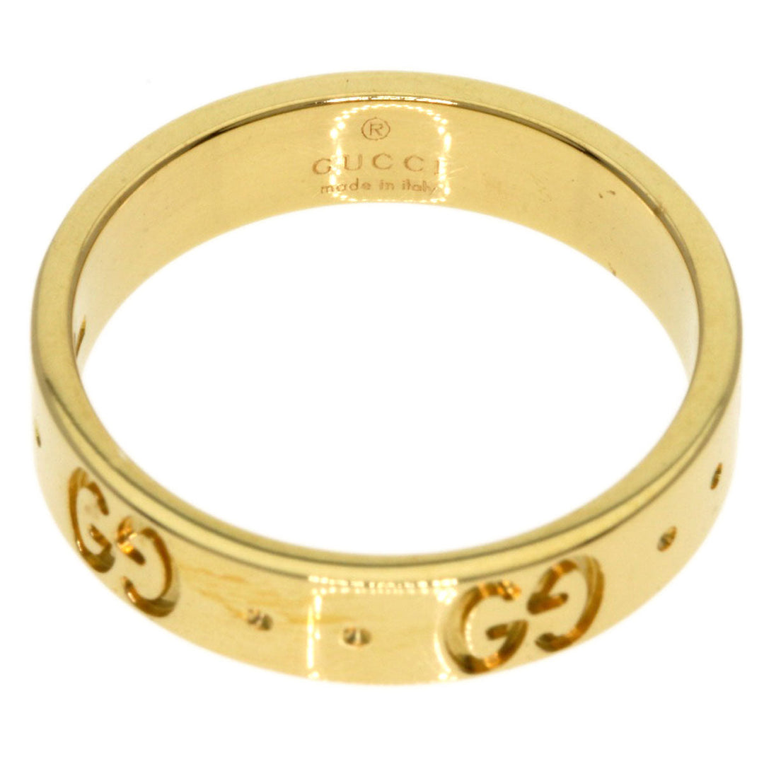 GUCCI Ring 18K Yellow Gold gold Icon # 9 Women Used Authentic