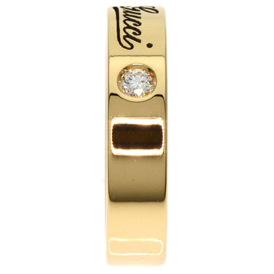 GUCCI Ring 18K Yellow Gold gold Icon Print 2P Diamond #5