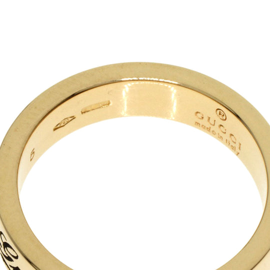 GUCCI Ring 18K Yellow Gold gold Icon Print 2P Diamond #5