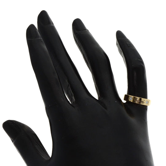 GUCCI Ring 18K Yellow Gold gold Icon Print 2P Diamond #5