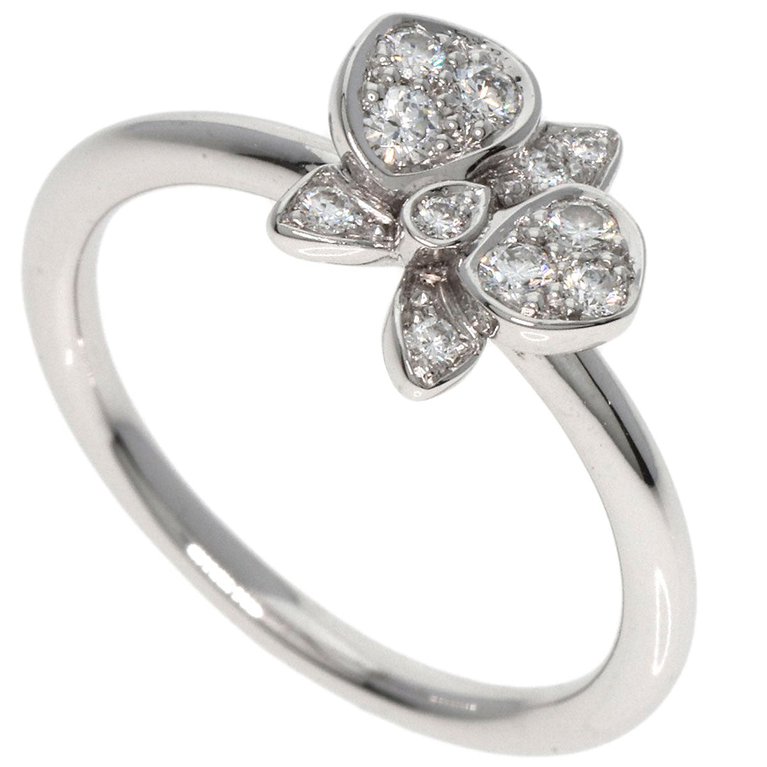 CARTIER Ring K18WG Silver Caress d'Orchidee Diamond #49