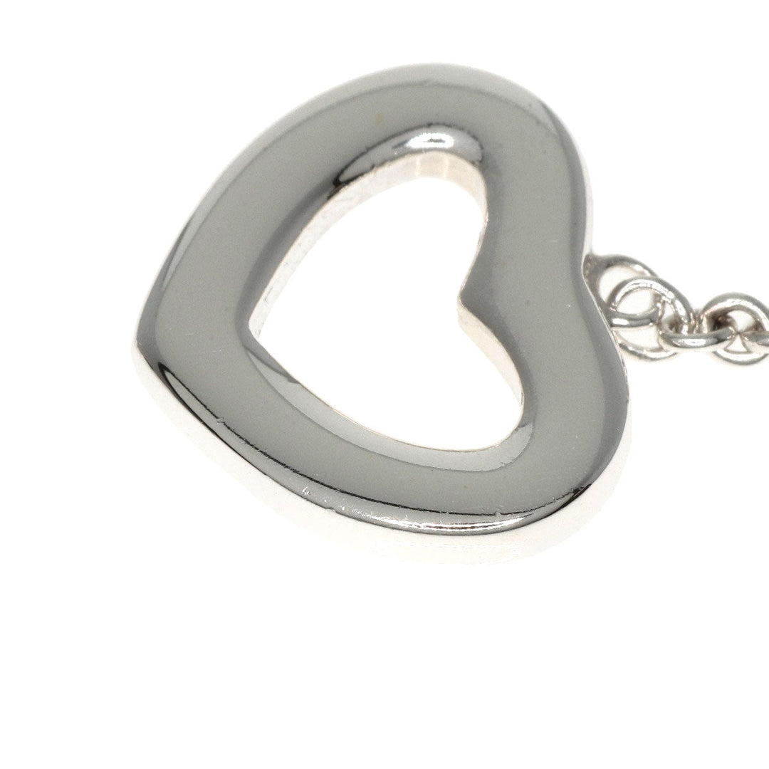 TIFFANY&Co. Pierce SV Silver Open heart drop Women Used Authentic