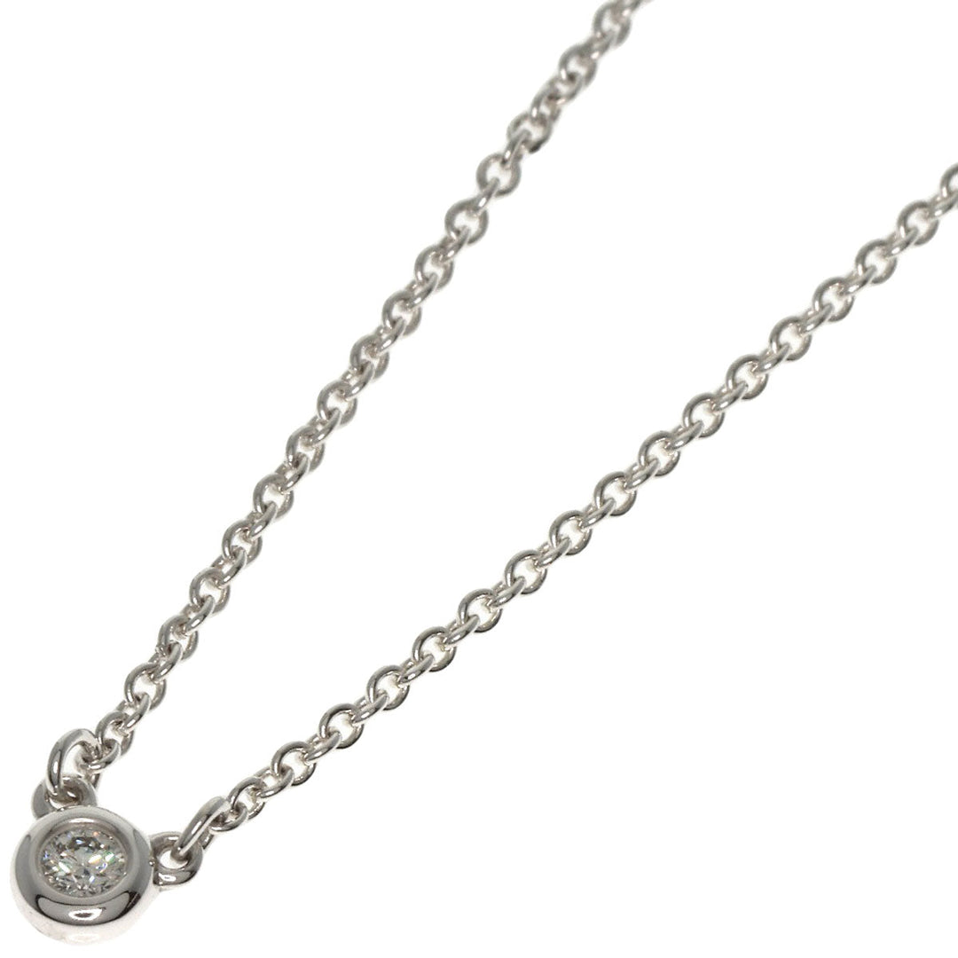 TIFFANY&Co. Necklace SV Silver By the yard 1P diamond Women Used Authentic