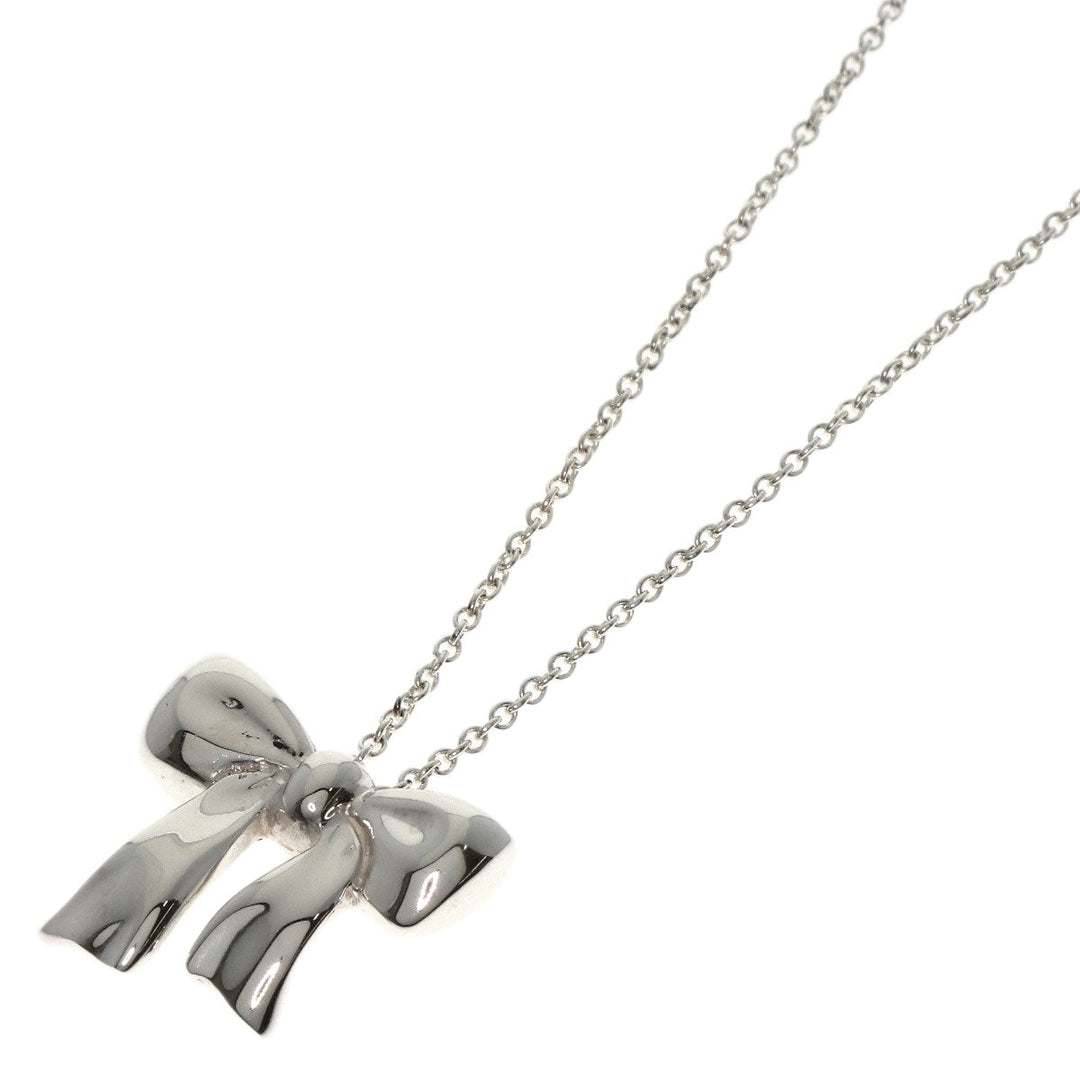 TIFFANY&Co. Necklace SV Silver ribbon Women Used Authentic