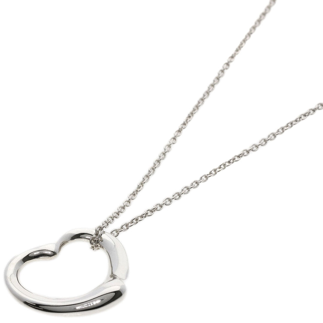 TIFFANY&Co. Necklace SV Silver Open heart Women Used Authentic