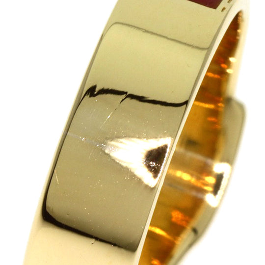 GUCCI Ring 18K Yellow Gold gold Belt motif enamel
