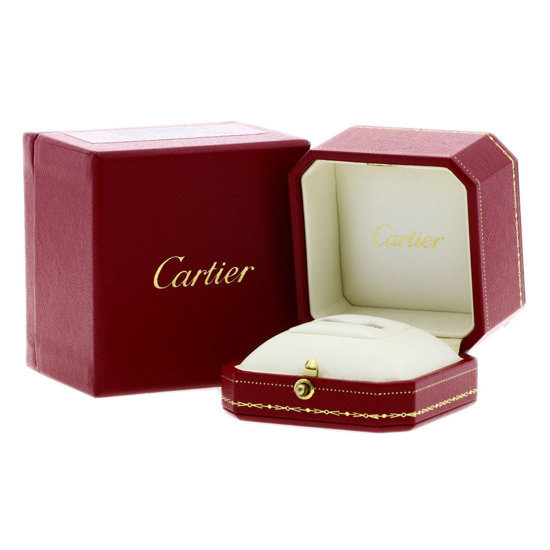 CARTIER Ring K18WG Silver Mini love ring Diamond #47 E-VS1-EX Women Used Authentic