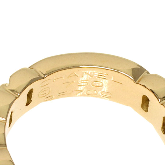 CHANEL Ring 18K Yellow Gold gold Matelasse Peridot Chain Women Used Authentic