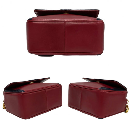 CHANEL Shoulder Bag lambskin Red