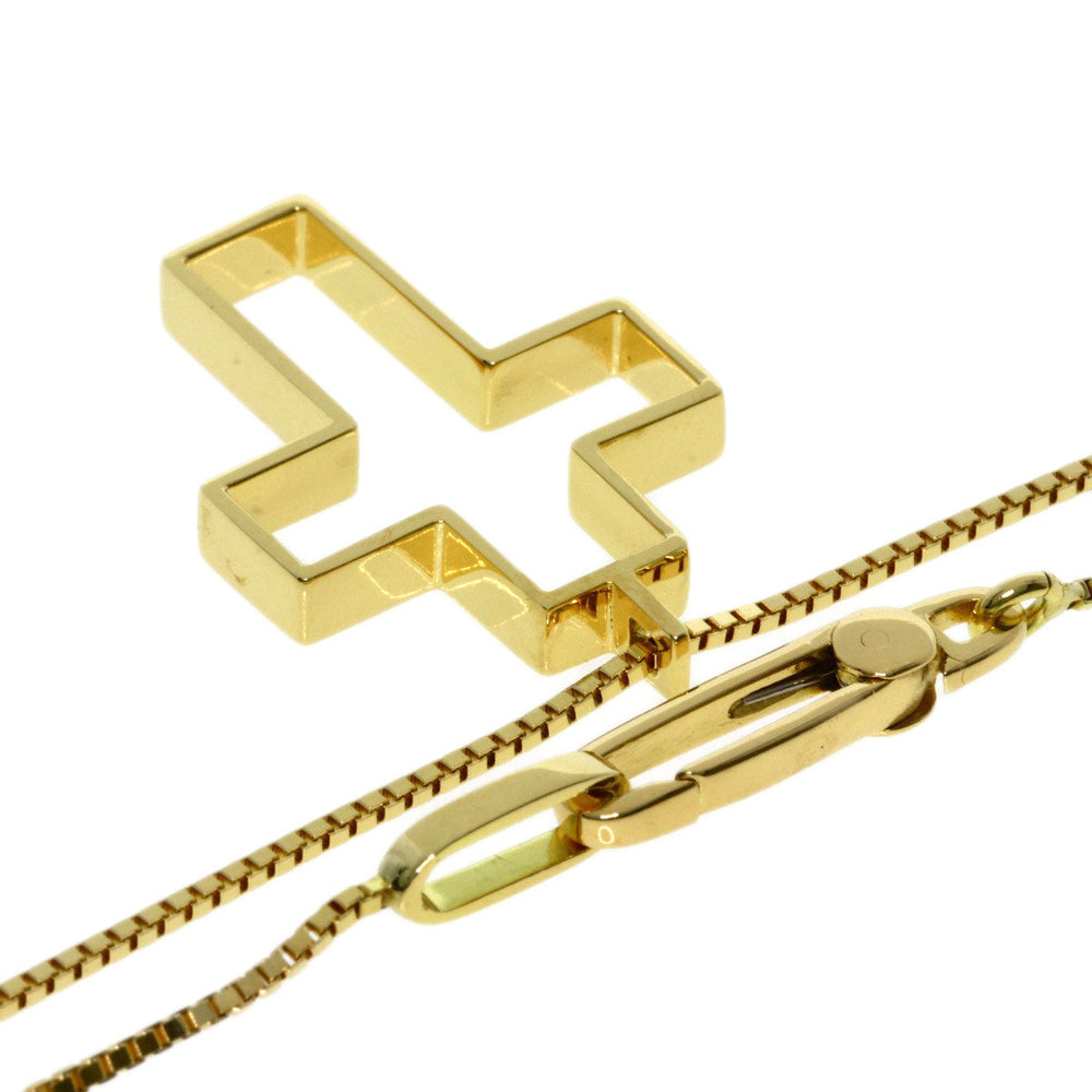 GUCCI Necklace 18K Yellow Gold gold cross Women Used Authentic