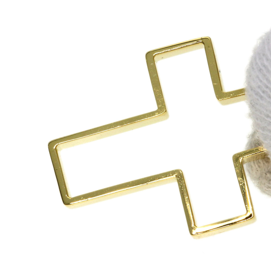 GUCCI Necklace 18K Yellow Gold gold cross Women Used Authentic