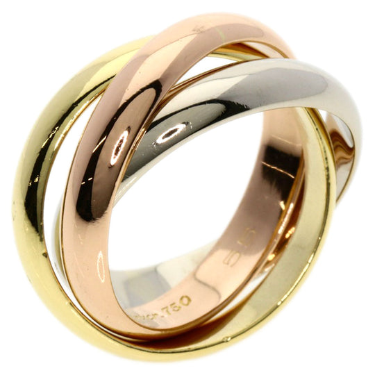 CARTIER Ring K18YG , K18WG , K18PG gold Trinity Women Used Authentic