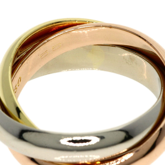 CARTIER Ring K18YG , K18WG , K18PG gold Trinity Women Used Authentic