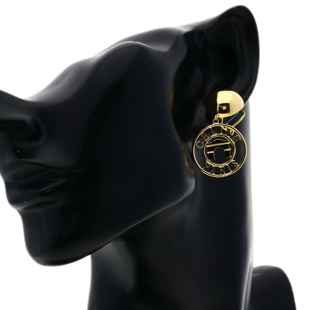 CELINE Earring 18K Yellow Gold gold triumphal arch motif Women Used Authentic