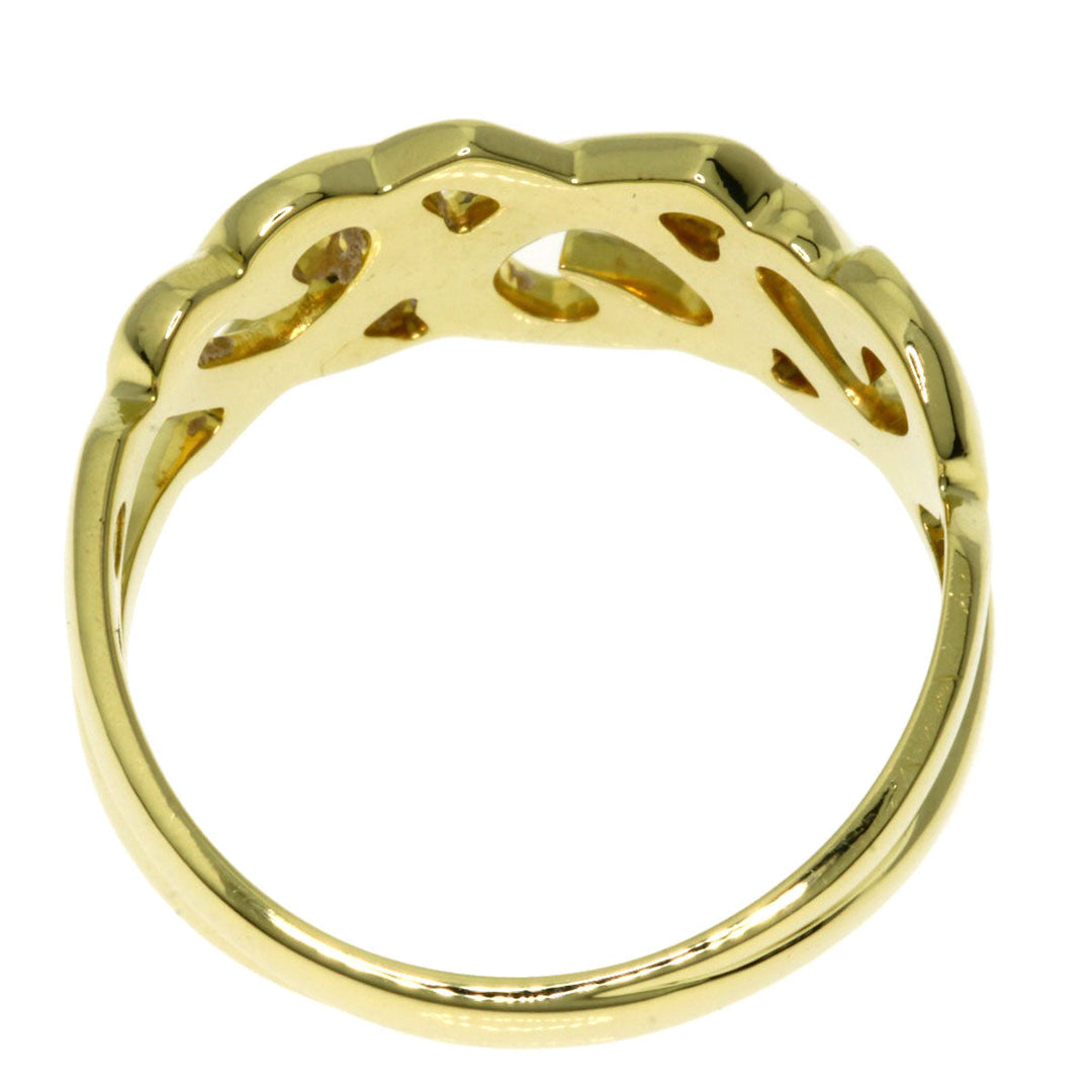 TIFFANY&Co. Ring 18K Yellow Gold gold Triple rubbing heart Women Used Authentic