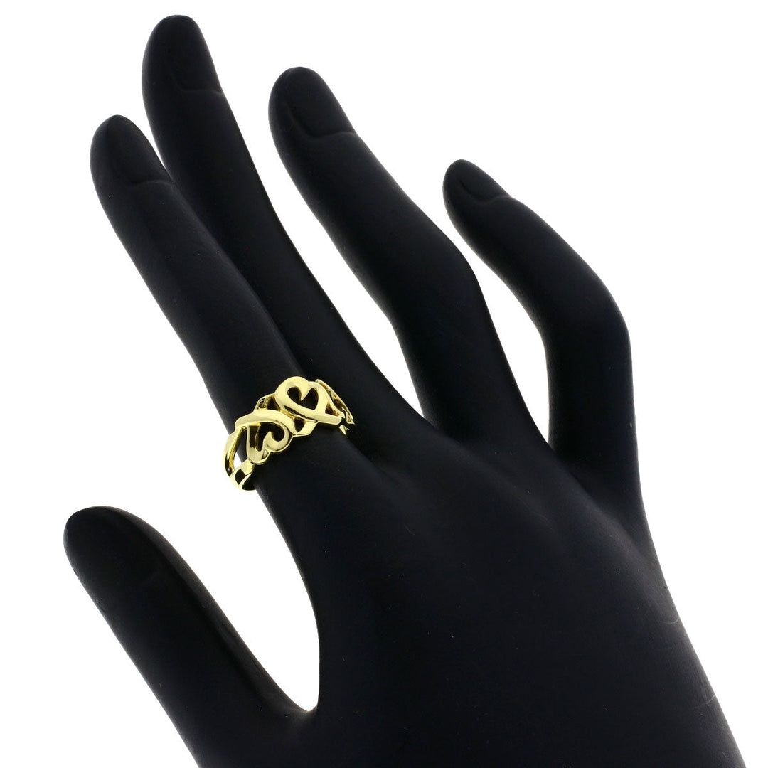 TIFFANY&Co. Ring 18K Yellow Gold gold Triple rubbing heart Women Used Authentic
