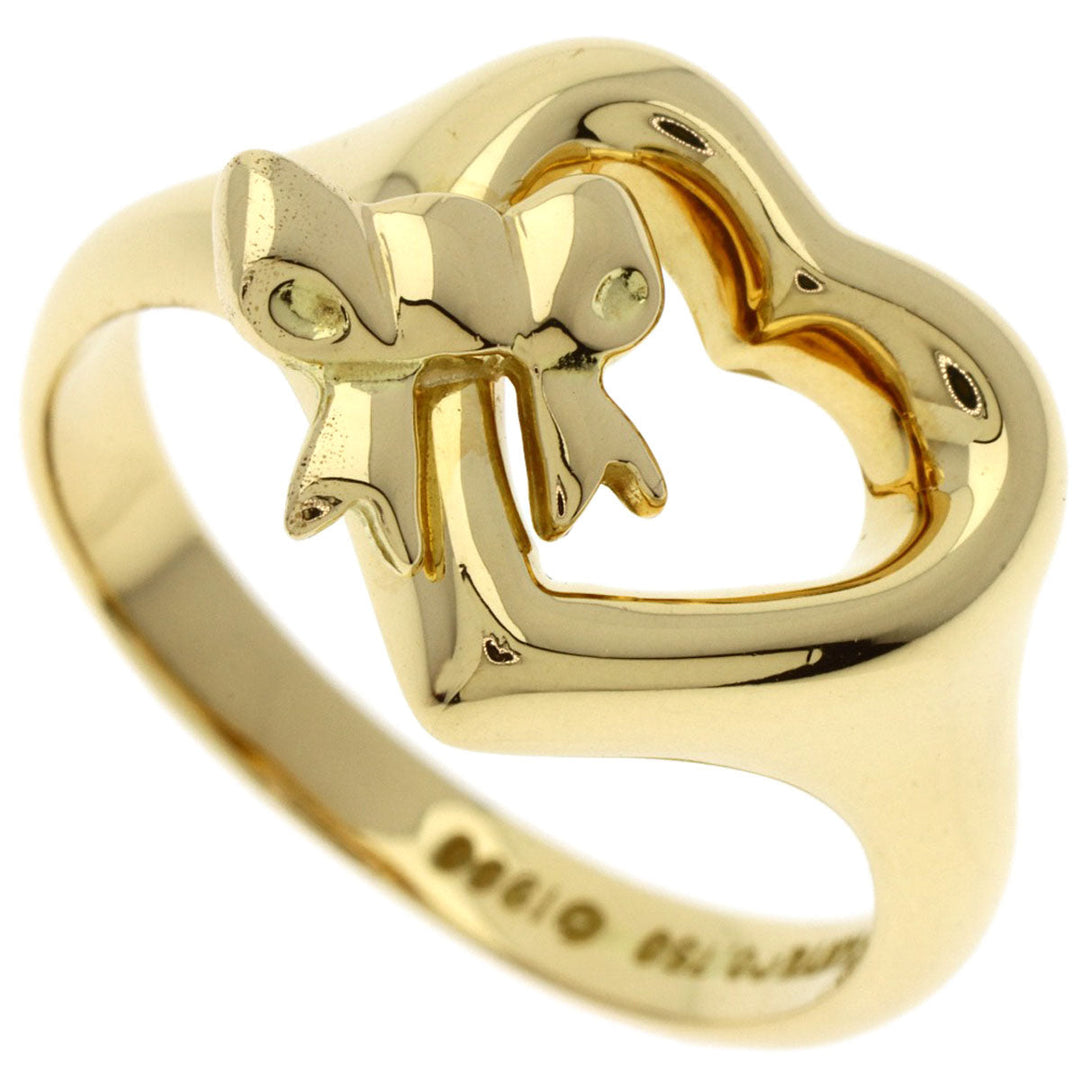 TIFFANY&Co. Ring 18K Yellow Gold gold Ribbon heart