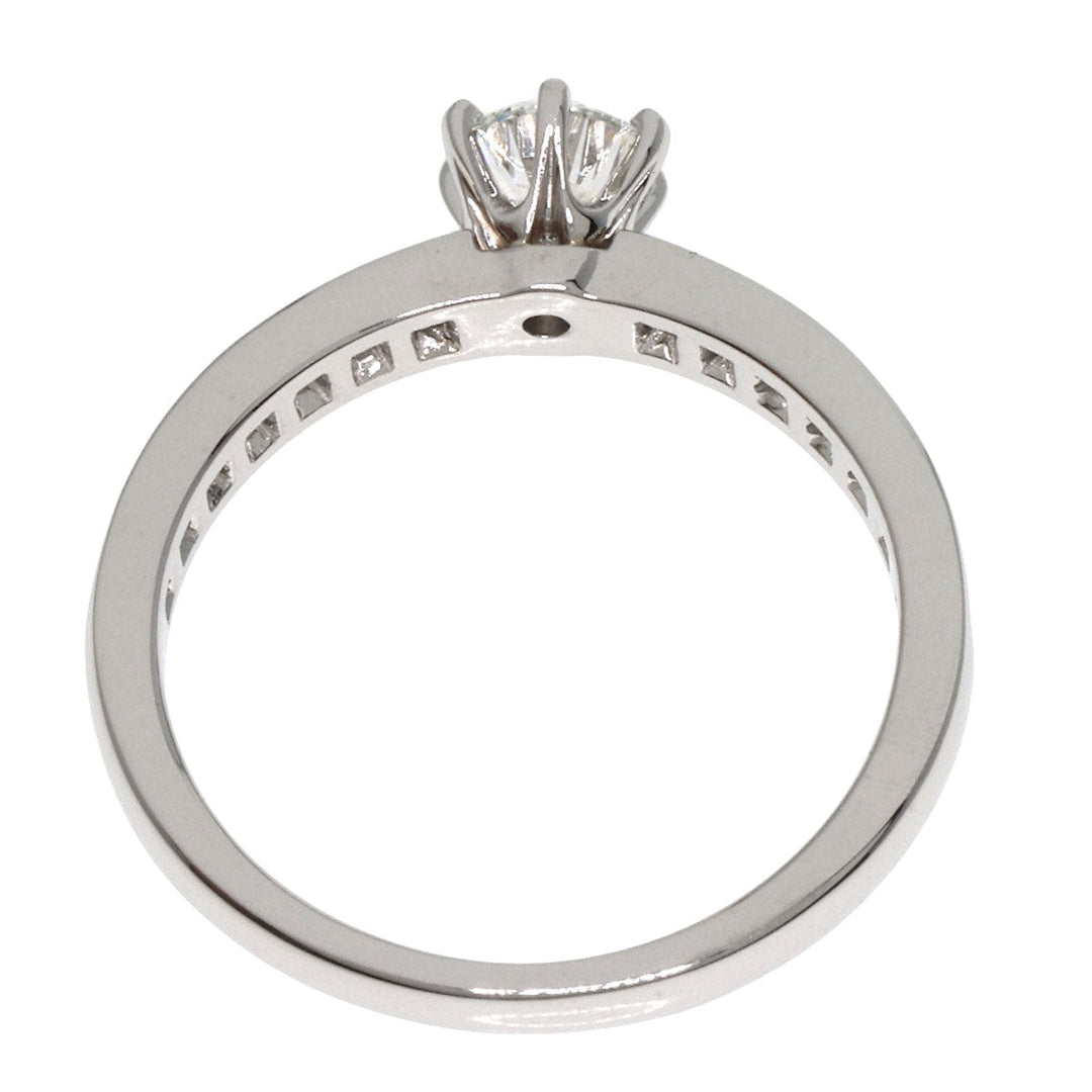 TIFFANY&Co. Ring PT950 Silver Channel Setting Diamonds