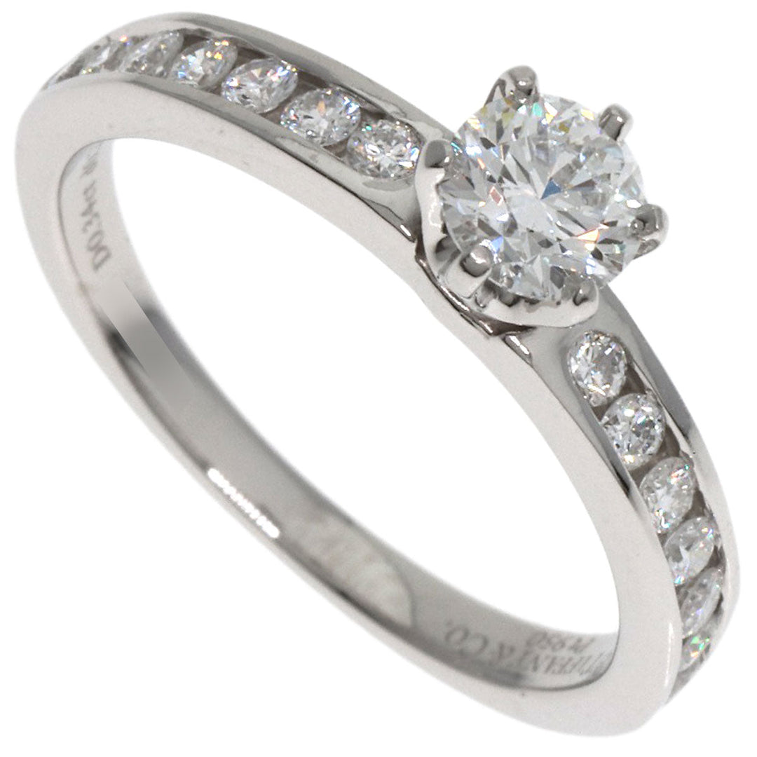 TIFFANY&Co. Ring PT950 Silver Channel Setting Diamonds