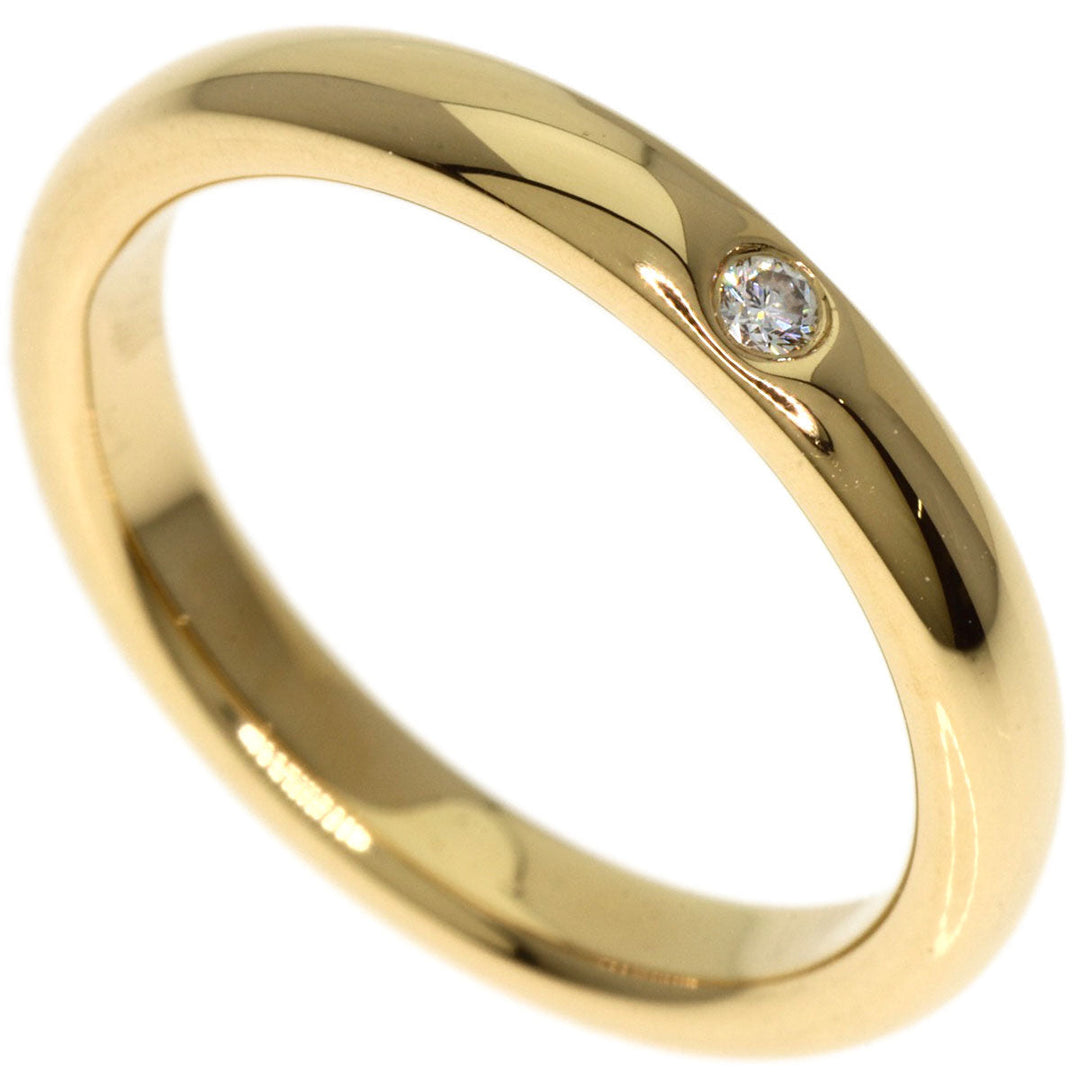 TIFFANY&Co. Ring 18K Yellow Gold gold Classic Band 1P Diamond Women Used Authentic