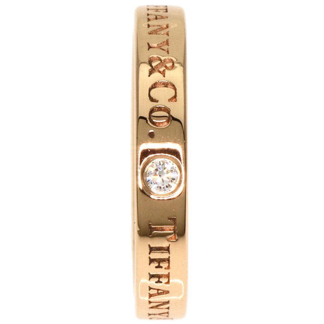 TIFFANY&Co. Ring 18K Pink Gold gold Flat Band 3P Diamond