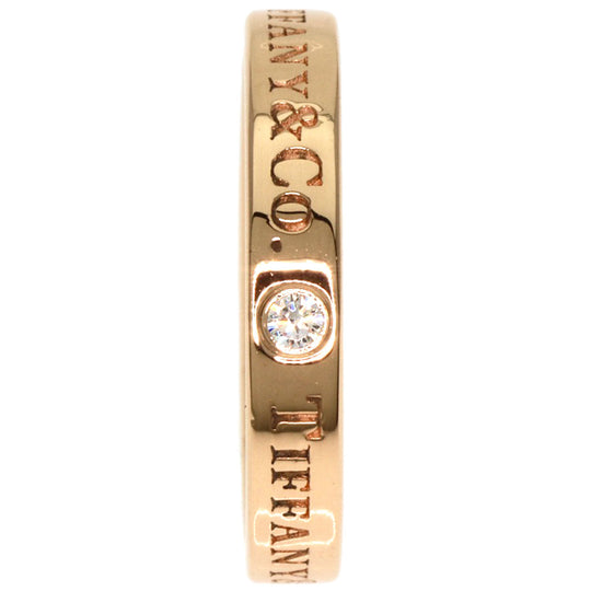 TIFFANY&Co. Ring 18K Pink Gold gold Flat Band 3P Diamond
