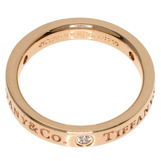 TIFFANY&Co. Ring 18K Pink Gold gold Flat Band 3P Diamond