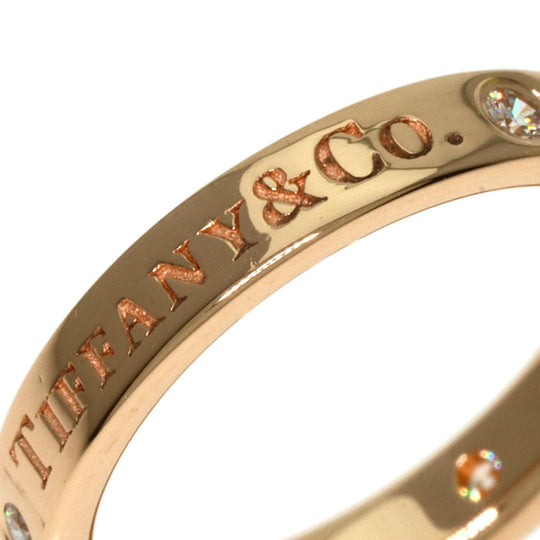 TIFFANY&Co. Ring 18K Pink Gold gold Flat Band 3P Diamond