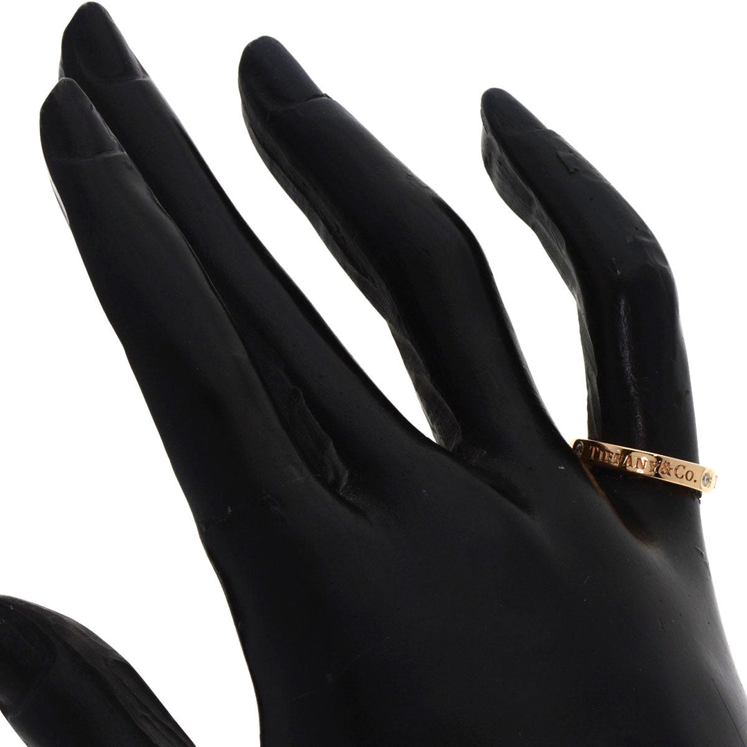 TIFFANY&Co. Ring 18K Pink Gold gold Flat Band 3P Diamond