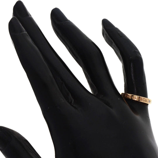 TIFFANY&Co. Ring 18K Pink Gold gold Flat Band 3P Diamond