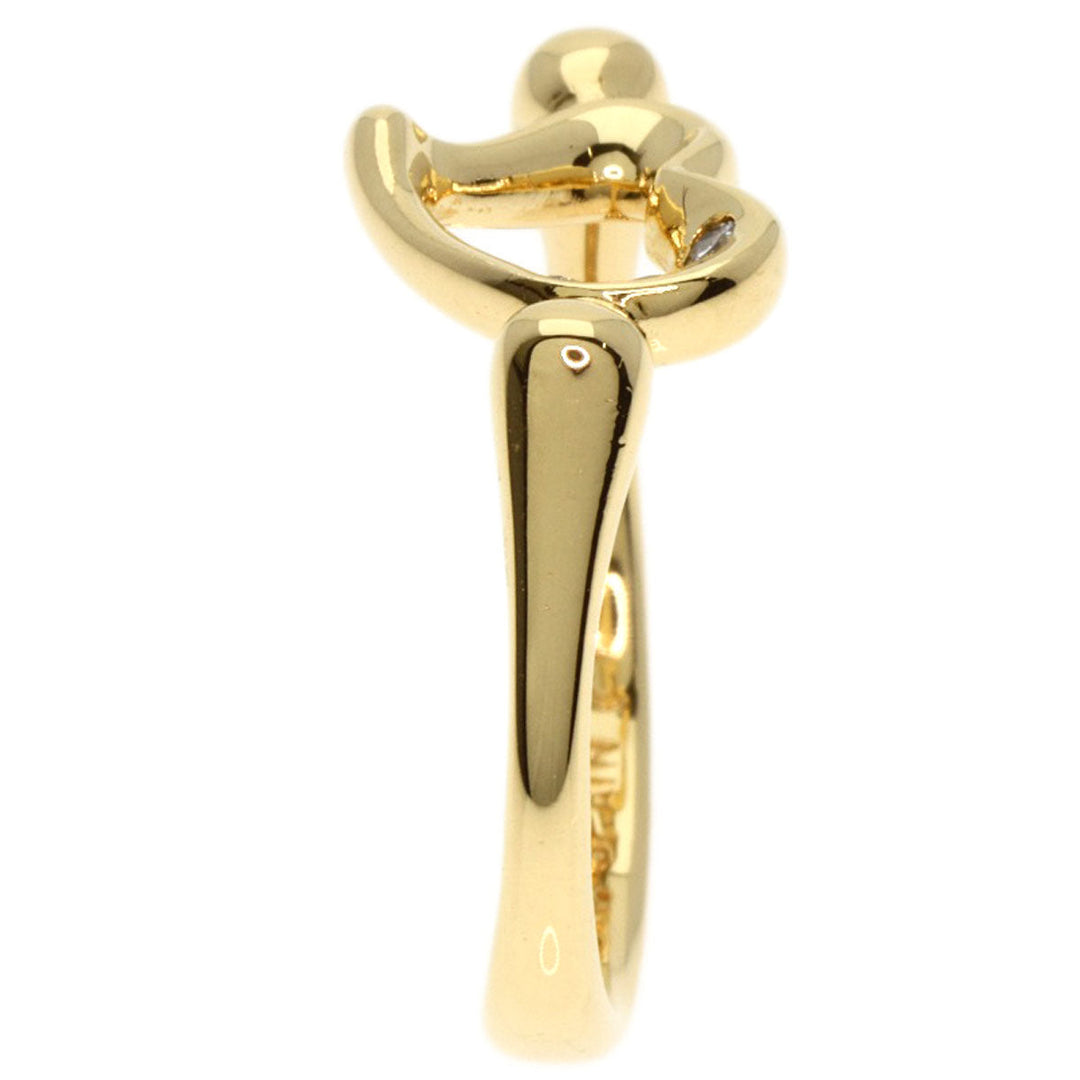 TIFFANY&Co. Ring 18K Yellow Gold gold Open Heart 3P Diamond