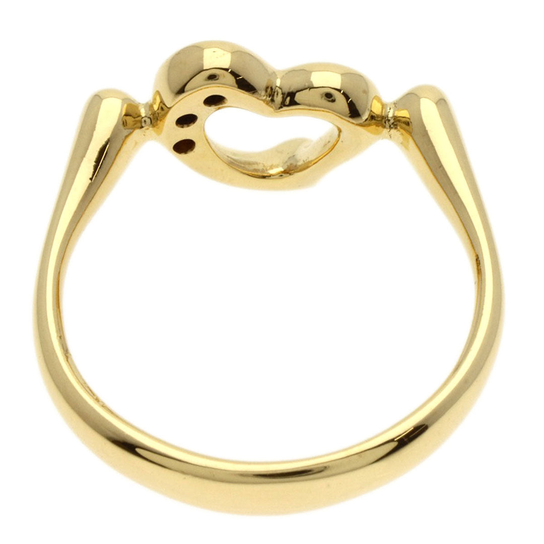 TIFFANY&Co. Ring 18K Yellow Gold gold Open Heart 3P Diamond