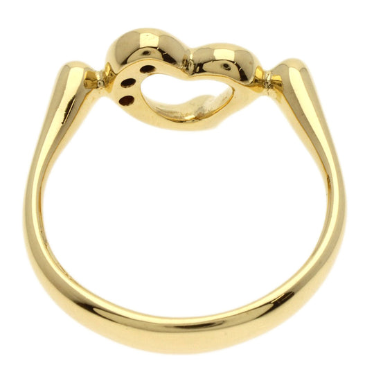 TIFFANY&Co. Ring 18K Yellow Gold gold Open Heart 3P Diamond