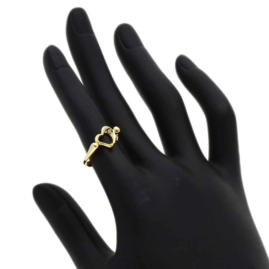 TIFFANY&Co. Ring 18K Yellow Gold gold Open Heart 3P Diamond