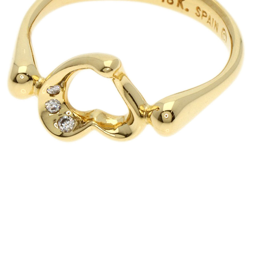 TIFFANY&Co. Ring 18K Yellow Gold gold Open Heart 3P Diamond