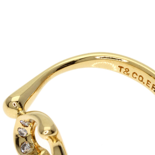 TIFFANY&Co. Ring 18K Yellow Gold gold Open Heart 3P Diamond